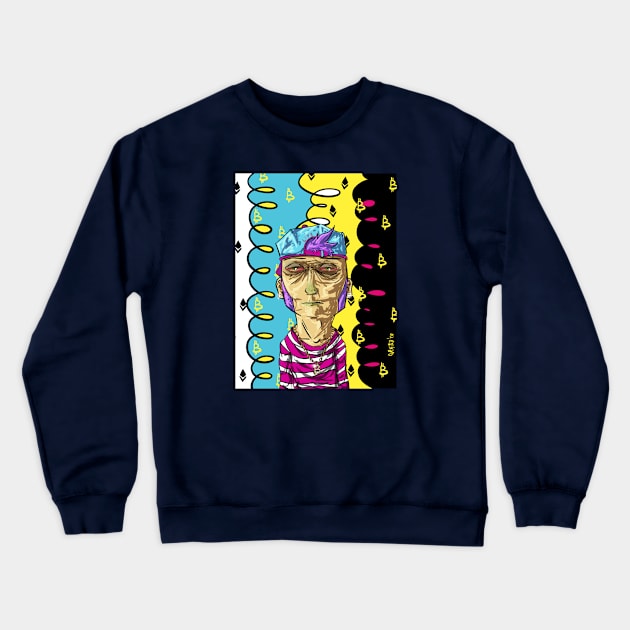 "Crypto Jonny" FACES COLLECTION Crewneck Sweatshirt by mikiad